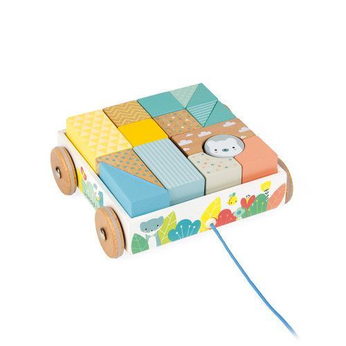 Tercera imagen del Carrito de madera con cubos Pure - Janod