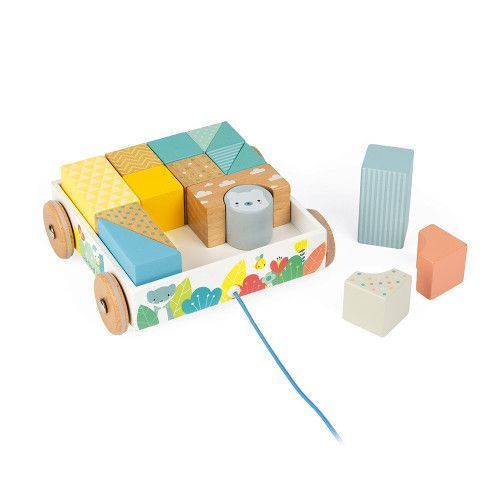 Cuarta imagen del Carrito de madera con cubos Pure - Janod