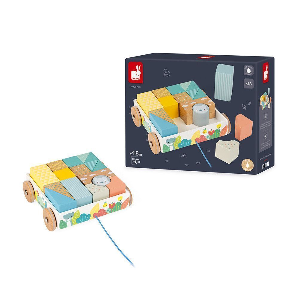 Séptima imagen del Carrito de madera con cubos Pure - Janod