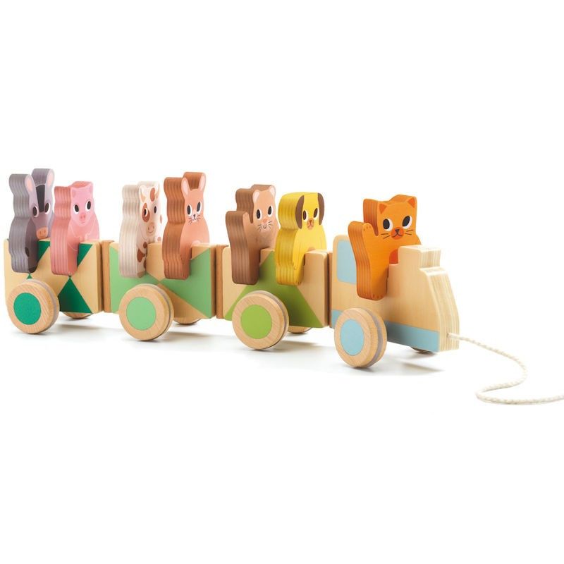Segunda imagen del Tren de madera Trainimo Granja - Djeco