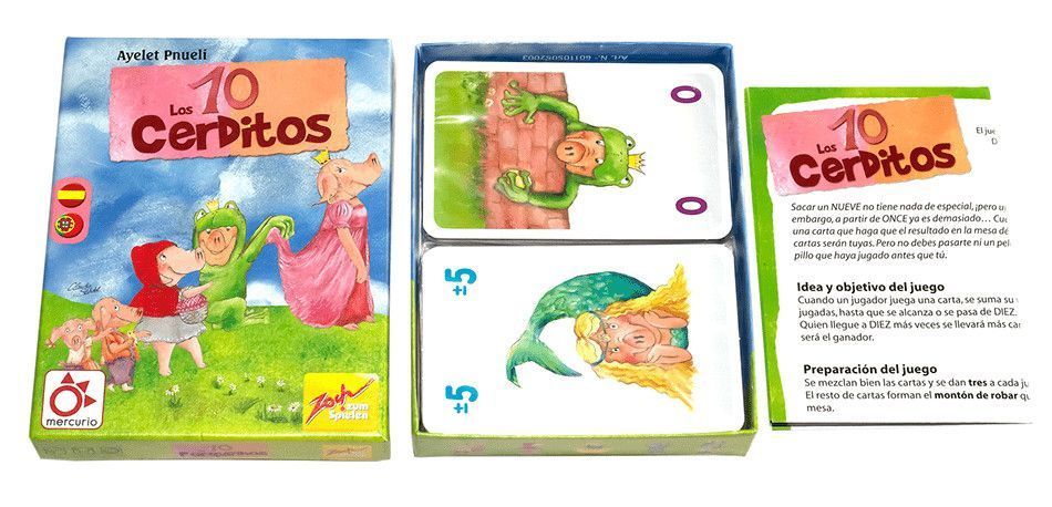 Tercera imagen de Los 10 cerditos - juego de cartas Matemáticas - Mercurio