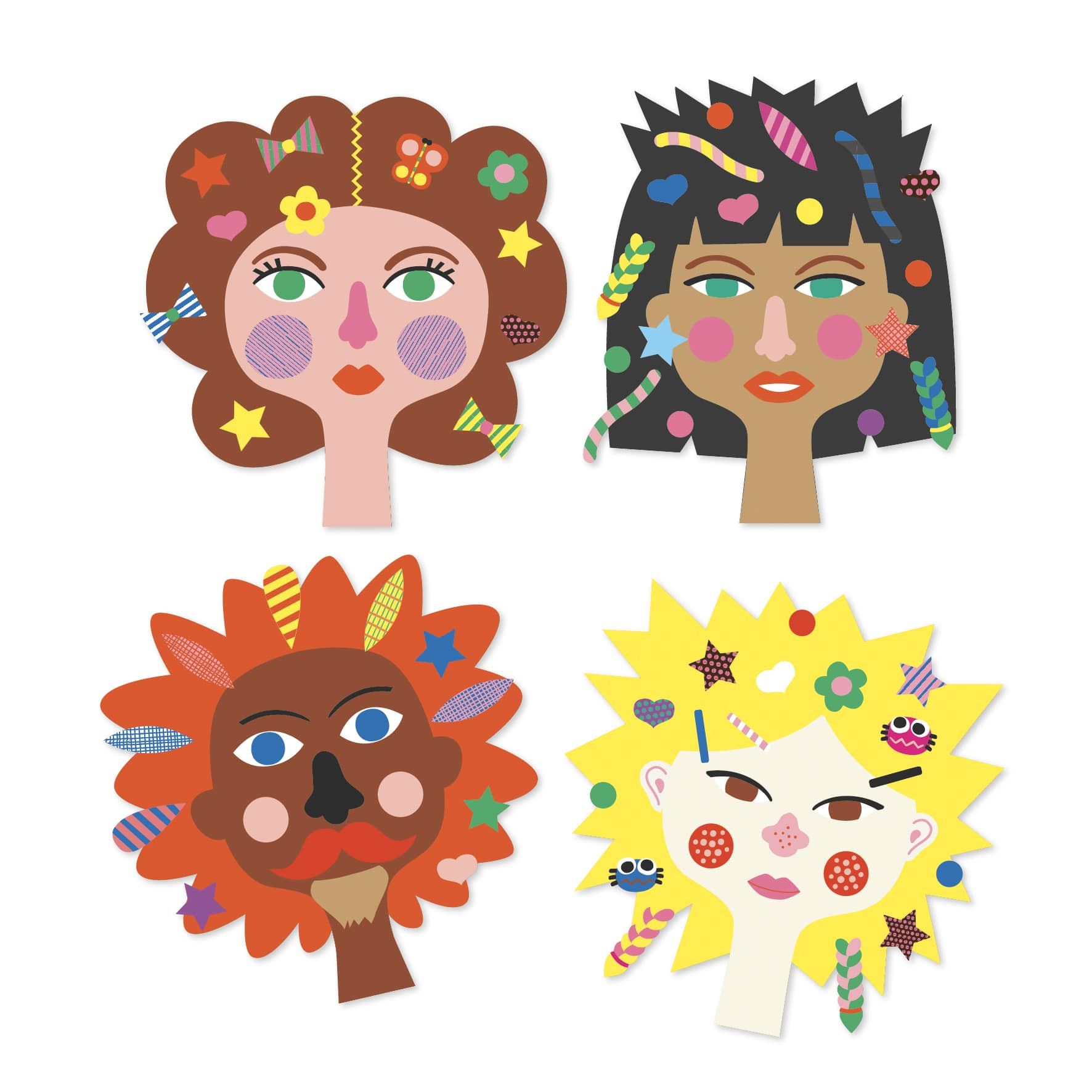 Cuarta imagen de Crear con pegatinas y recortar. Peluquería - Djeco