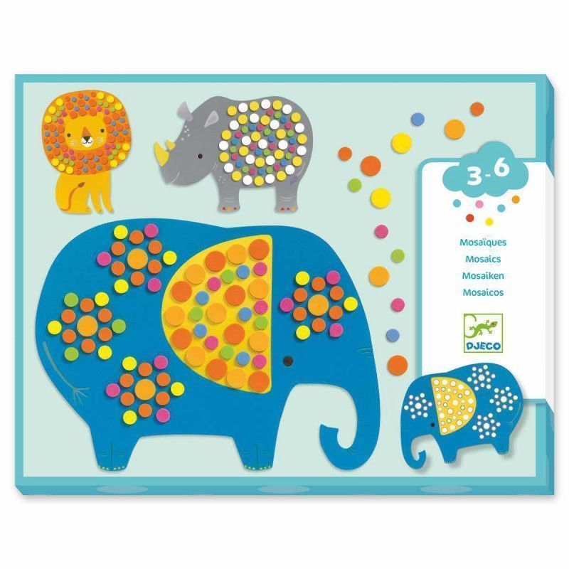 Primera imagen del Taller de manualidades "Collage mosaicos Una Jungla Suave" - Djeco