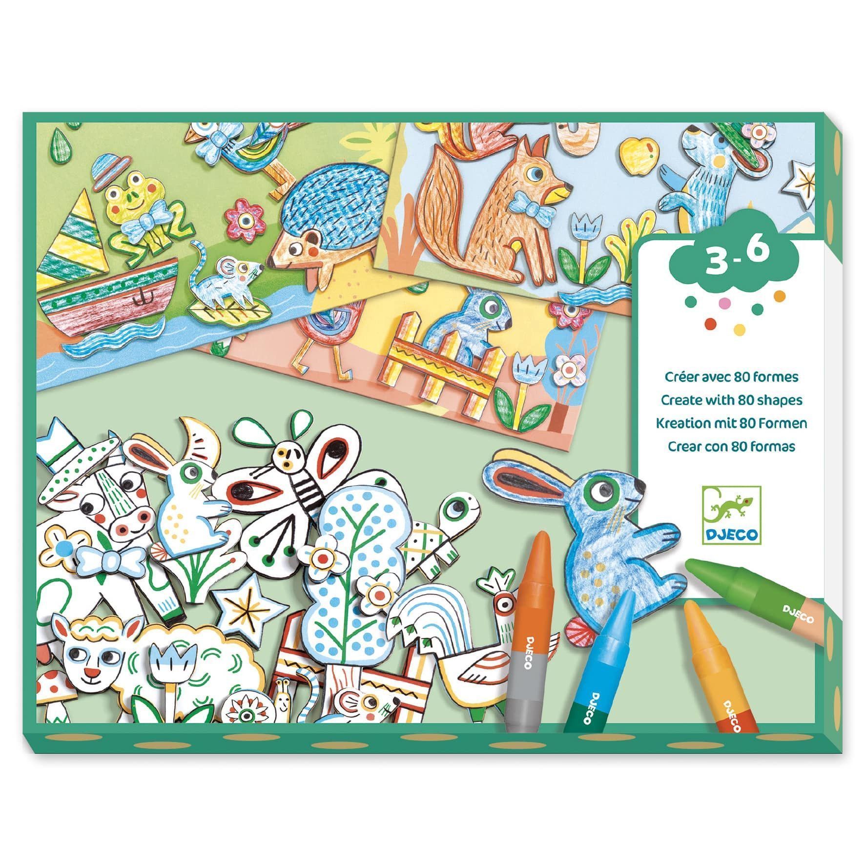 Primera imagen de Crear con formas animales - Djeco
