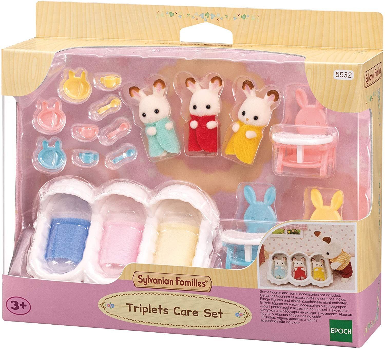 Segunda imagen de la habitación de los trillizos conejo chocolate de Sylvanian Families