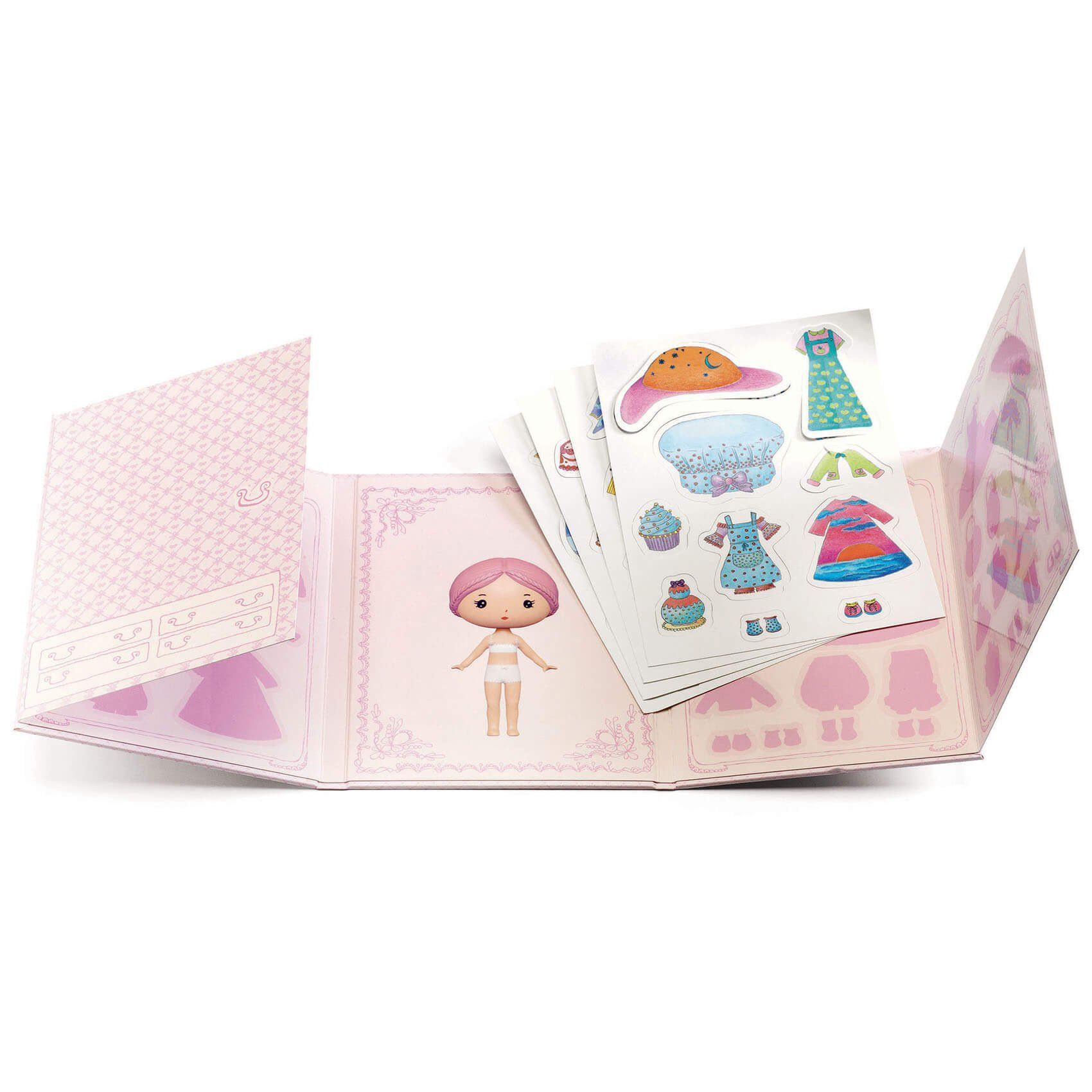 Segunda imagen de las Pegatinas reutilizables Tinyly Miss Lilypink - Djeco