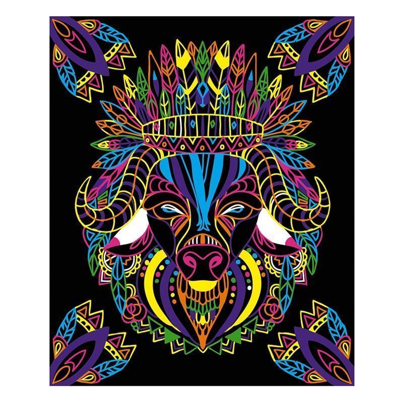 Cuarta imagen de Colorear + Marcadores Fluorescentes Animales - Janod