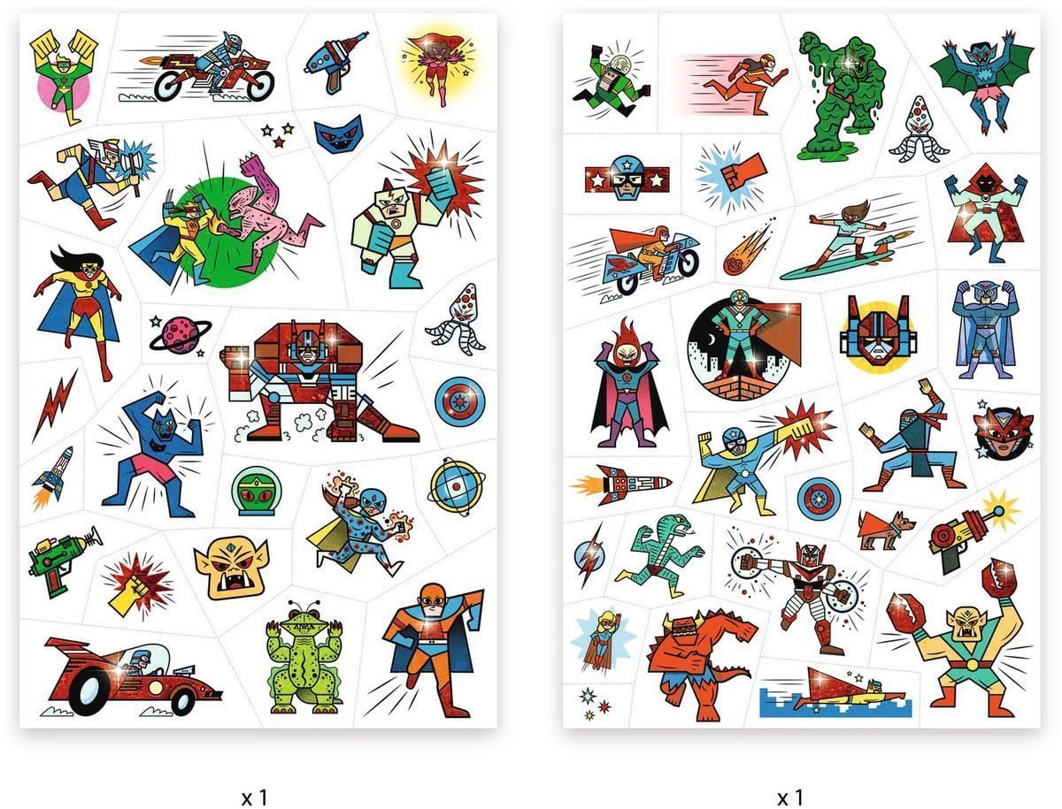 Segunda imagen de los Tatuajes - Héroes contra Villanos - Djeco