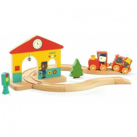 Segunda imagen del Circuito de tren de madera Minitrain - Djeco