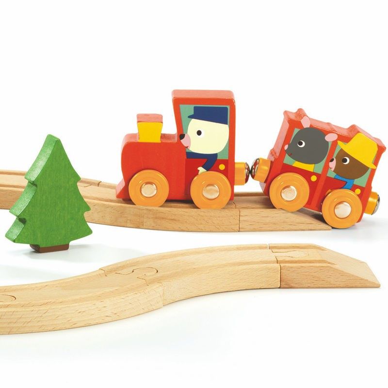 Tercera imagen del Circuito de tren de madera Minitrain - Djeco