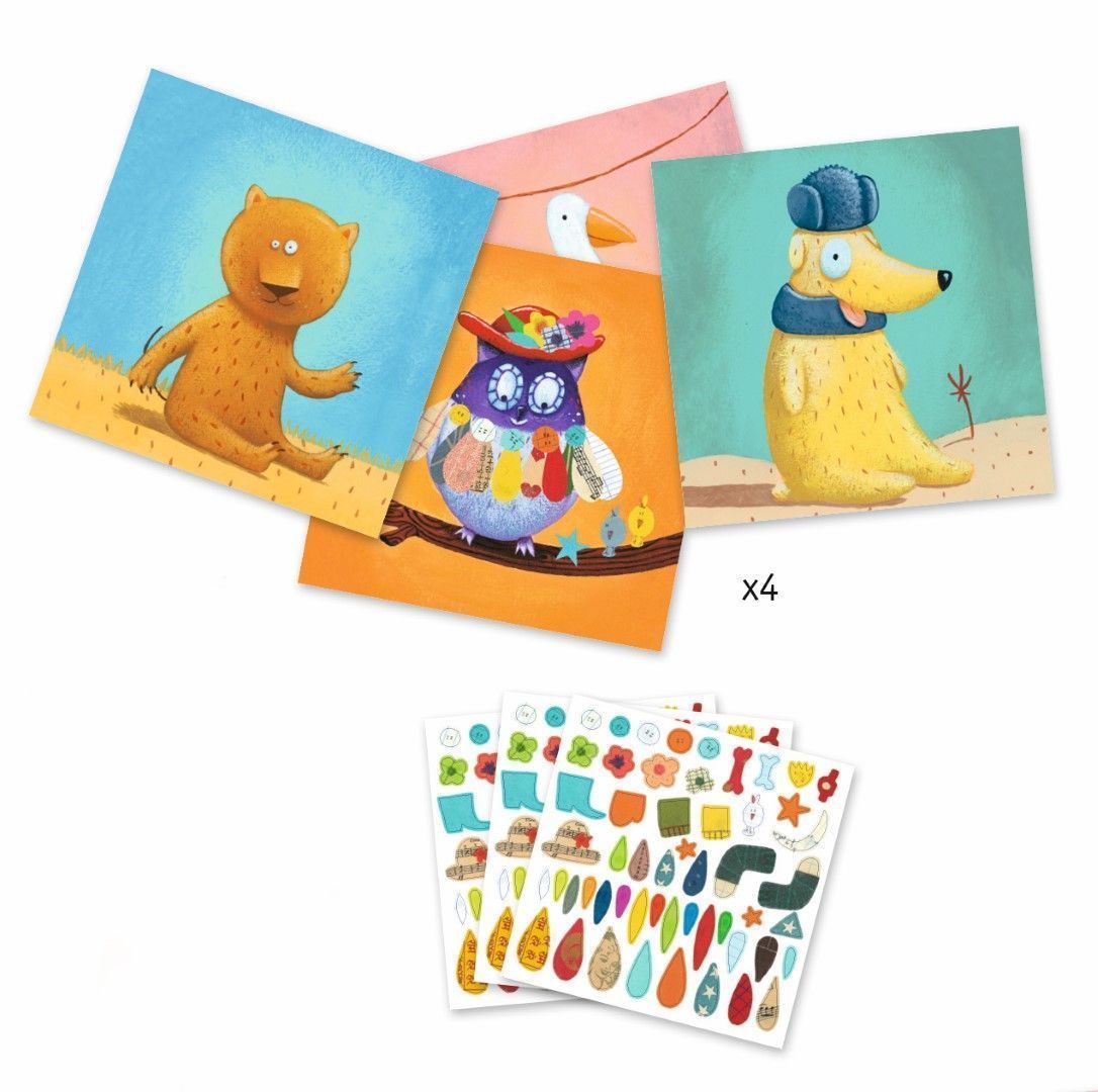 Segunda imagen de Crear con pegatinas. Animales - Djeco