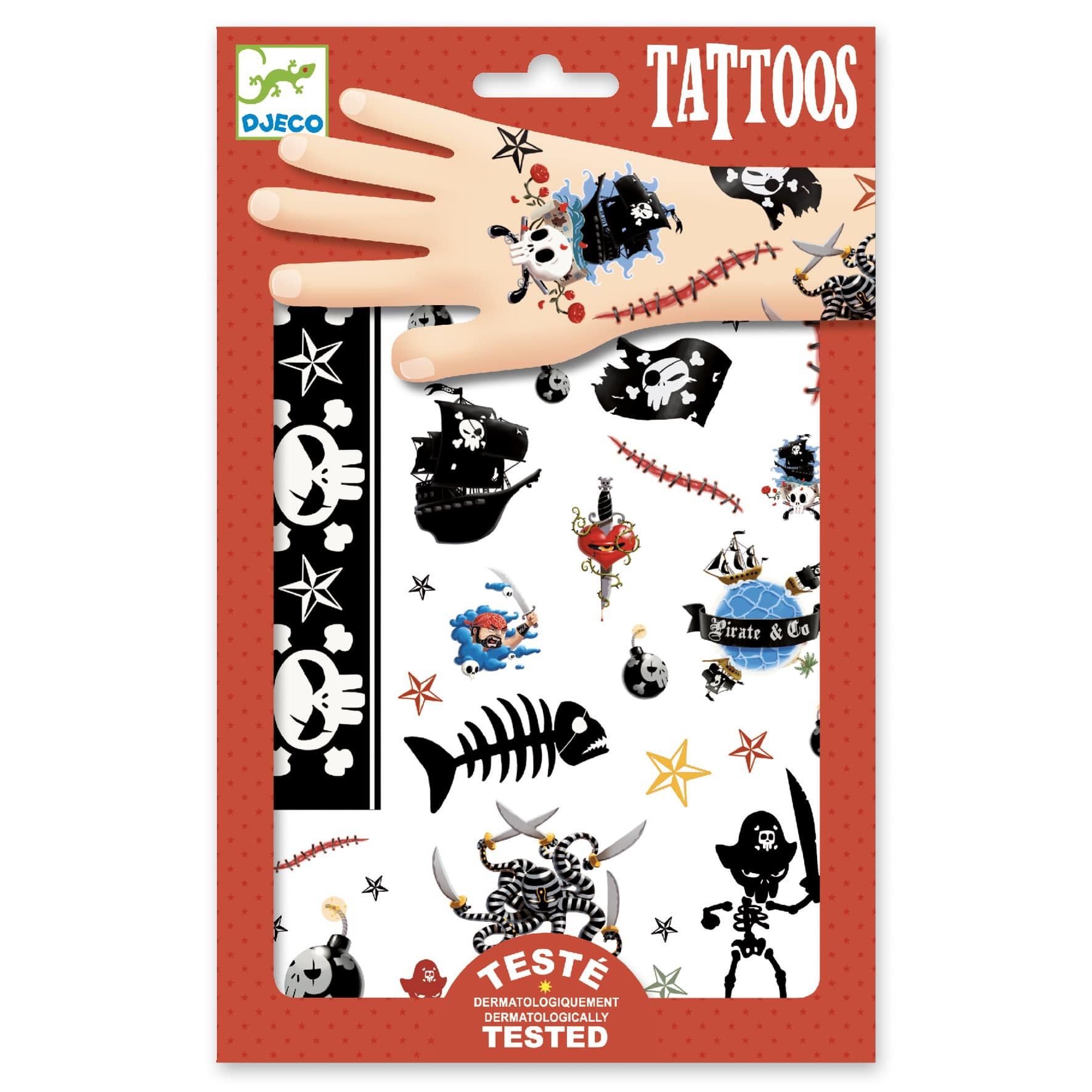 Primera imagen de los Tatuajes infantiles - Los Piratas - Djeco