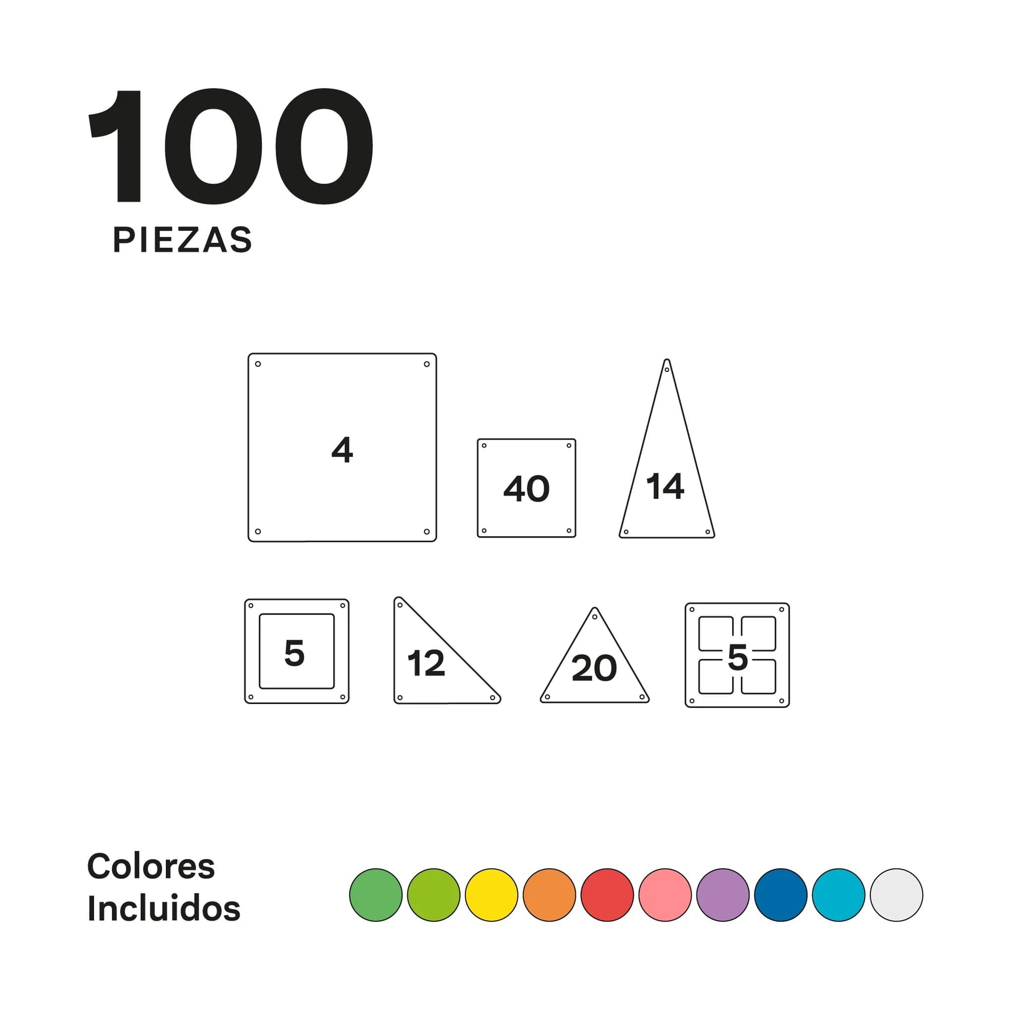 Quinta imagen del BrainToys Imanix Classic 100 pzas. Juego de construcción magnética