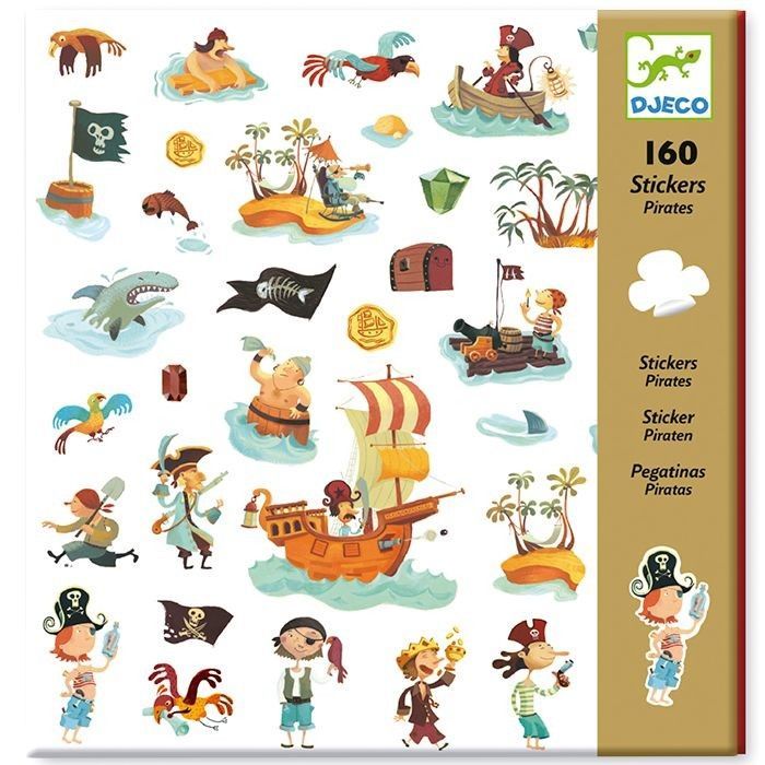 Primera imagen de las Pegatinas Piratas de Djeco