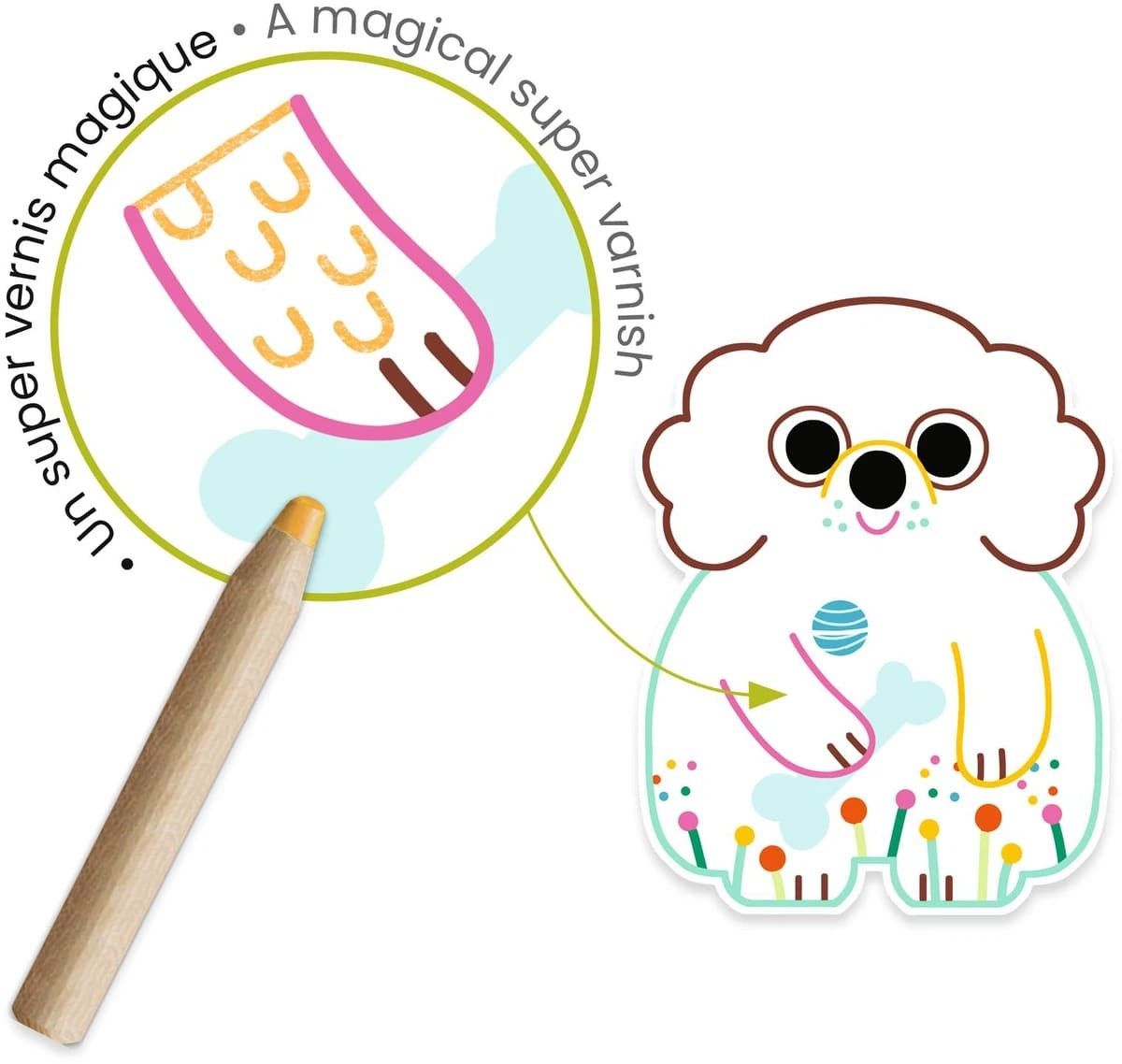 Tercera imagen de Colorear para Revelar. Animales Domésticos de Djeco