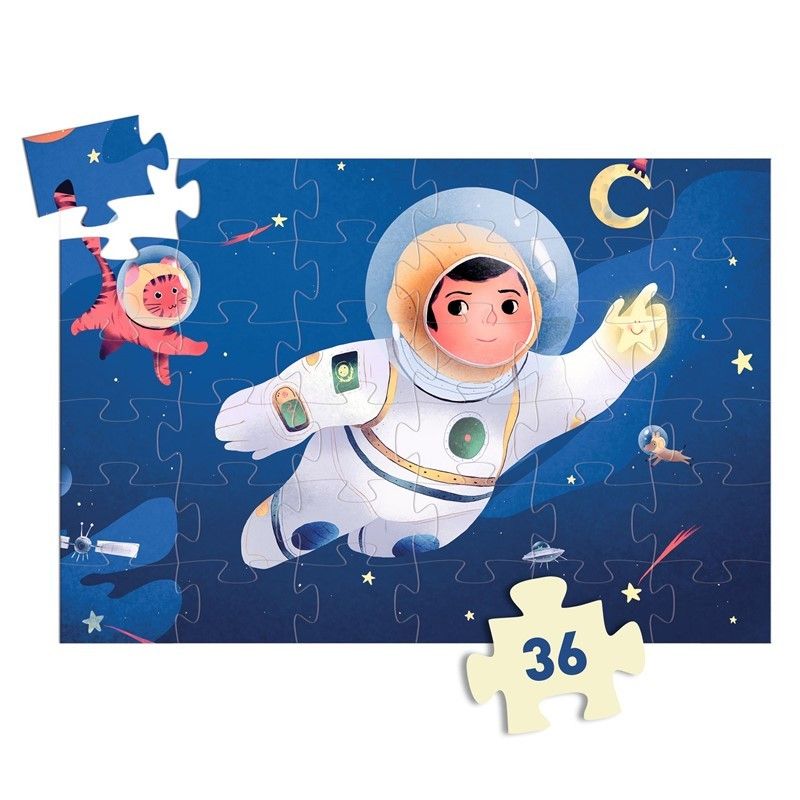 Segunda imagen del Puzzle Silueta Astronauta 36 piezas de Djeco