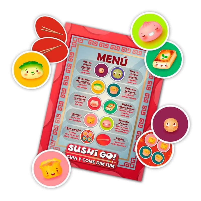 Tercera imagen de Sushi Go! Gira y Come Dim Sum de Devir