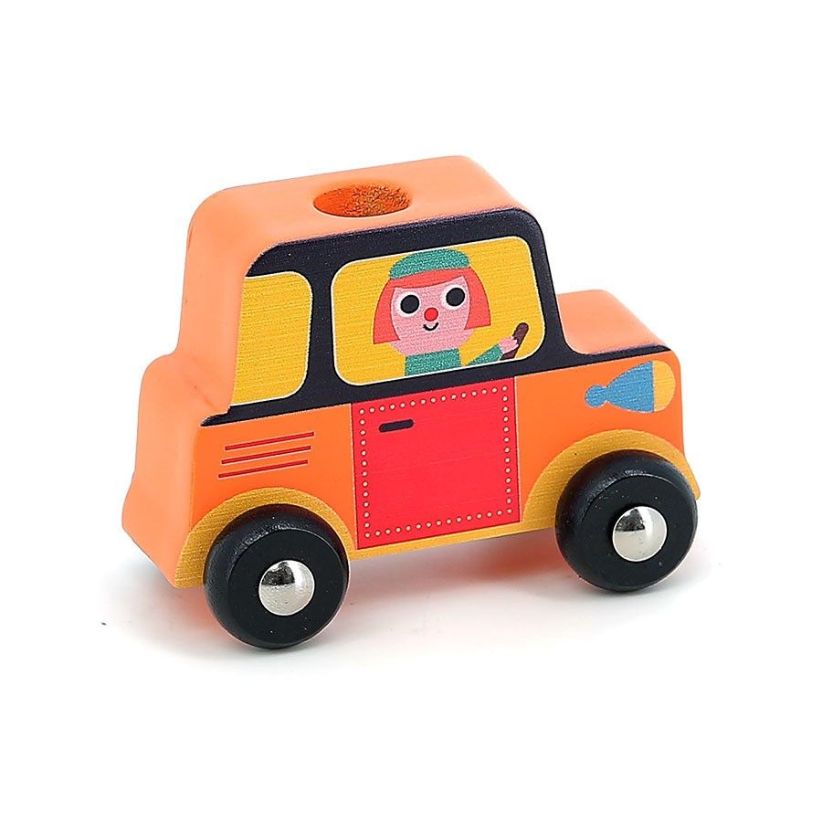 Séptima imagen de Empil'Auto, Pequeño Camión Portavehículos Ensartables de Vilac