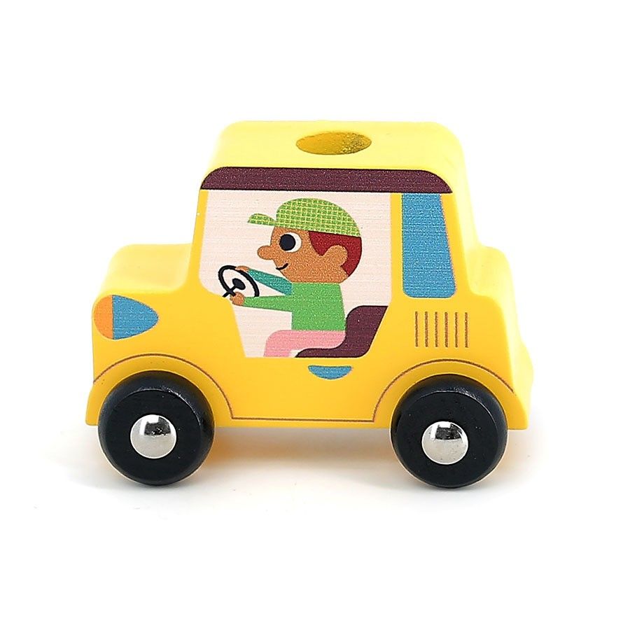 Sexta imagen de Empil'Auto, Pequeño Camión Portavehículos Ensartables de Vilac