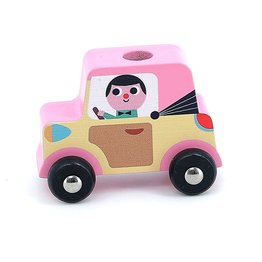 Quinta imagen de Empil'Auto, Pequeño Camión Portavehículos Ensartables de Vilac