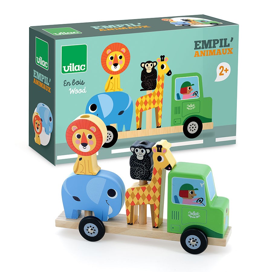 Empil'Animo Sabana. Camión transporte de animales ensartables - Vilac - Imagen 6