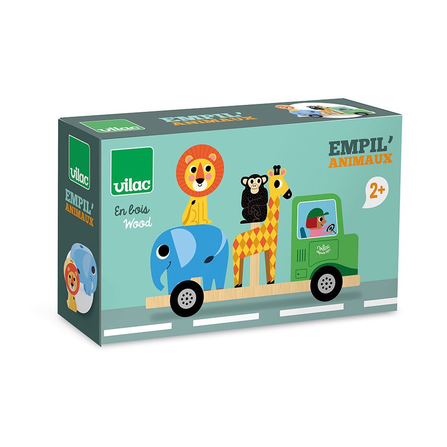 Empil'Animo Sabana. Camión transporte de animales ensartables - Vilac - Imagen 7